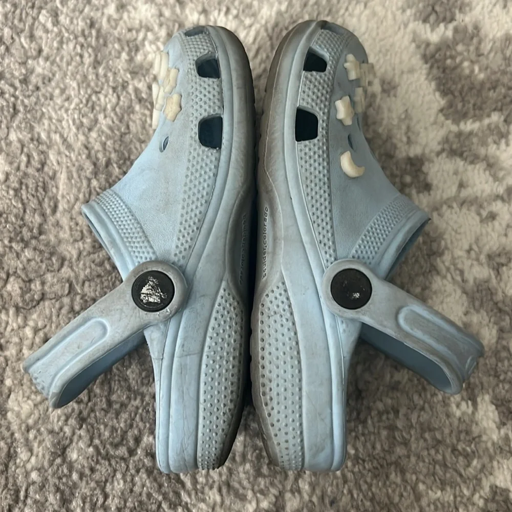 Crocs Baby Blue Stars and Moon Shoes Sandals